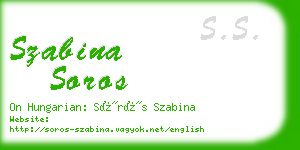 szabina soros business card